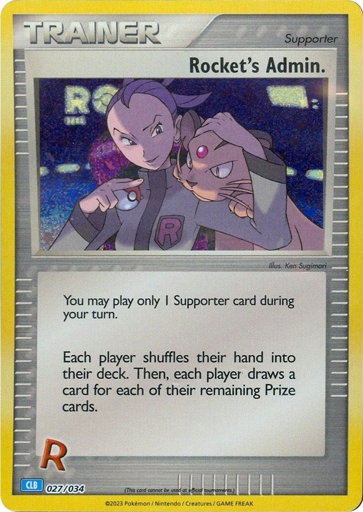 Image for Rocket's Admin. (CLB) (027/034) (Trading Card Game Classic) - Pokemon