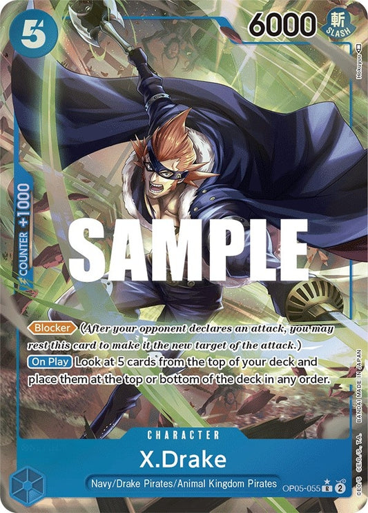 Image for X.Drake (Alternate Art) (OP05-055) (Awakening of the New Era) - One Piece Card Game