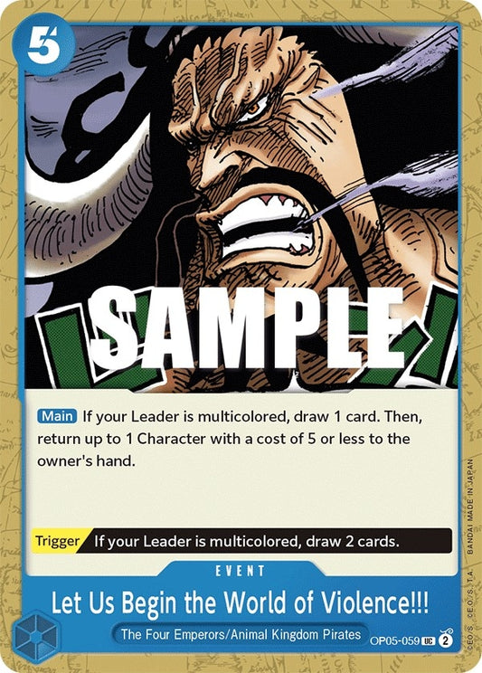 Image for Let Us Begin the World of Violence!! (OP05-059) (Awakening of the New Era) - One Piece Card Game