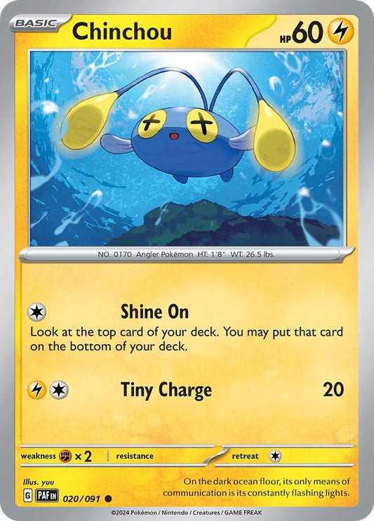 Image for Chinchou (020/091) (SV: Paldean Fates) - Pokemon