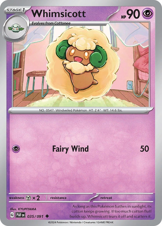Image for Whimsicott (035/091) (SV: Paldean Fates) - Pokemon