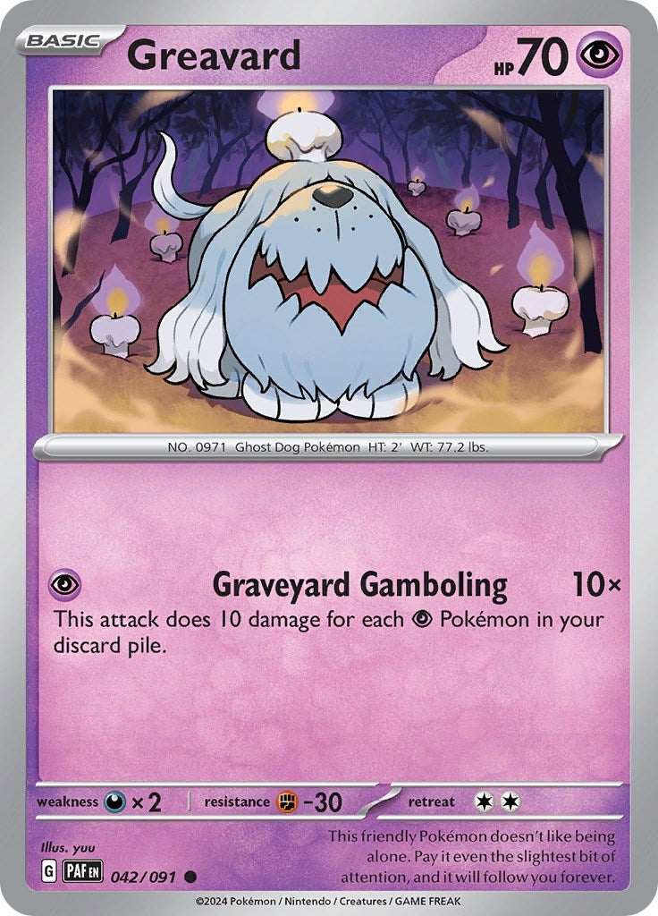 Image for Greavard (042/091) (SV: Paldean Fates) - Pokemon