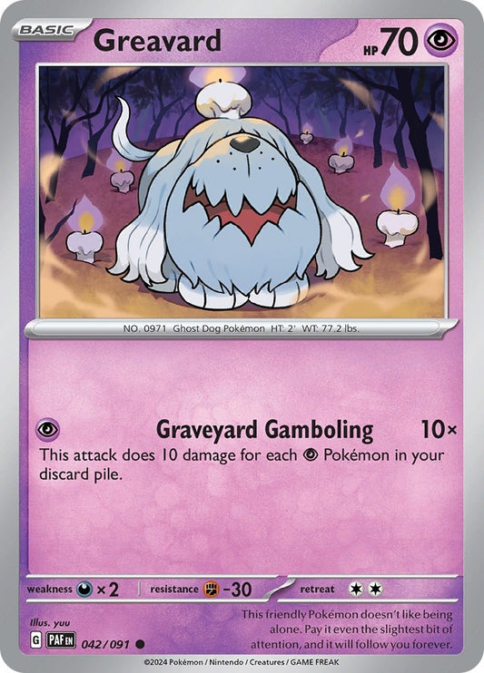 Image for Greavard (042/091) (SV: Paldean Fates) - Pokemon
