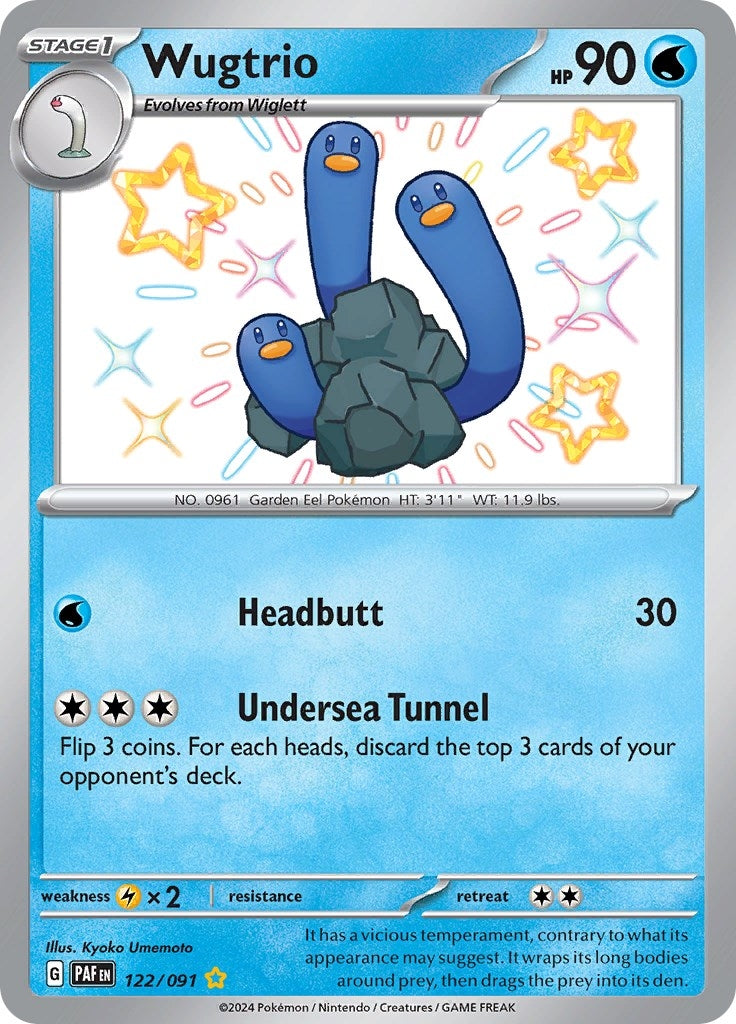 Image for Wugtrio (122/091) (SV: Paldean Fates) - Pokemon
