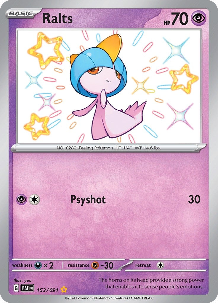Image for Ralts (153/091) (SV: Paldean Fates) - Pokemon