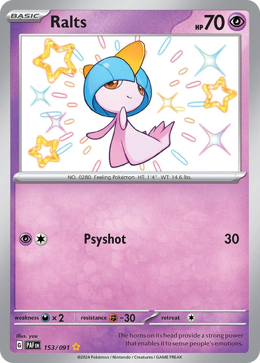 Image for Ralts (153/091) (SV: Paldean Fates) - Pokemon