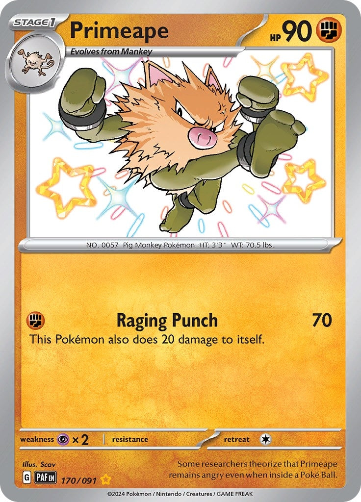 Image for Primeape (170/091) (SV: Paldean Fates) - Pokemon
