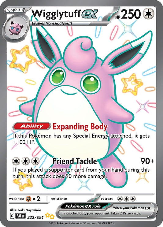 Image for Wigglytuff ex (222/091) (SV: Paldean Fates) - Pokemon