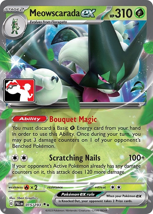 Image for Meowscarada ex (015/193) (Prize Pack Series Cards) - Pokemon