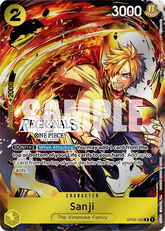 Image for Sanji (Online Regional 2024) [Participant] (OP03-102) (One Piece Promotion Cards) - One Piece Card Game
