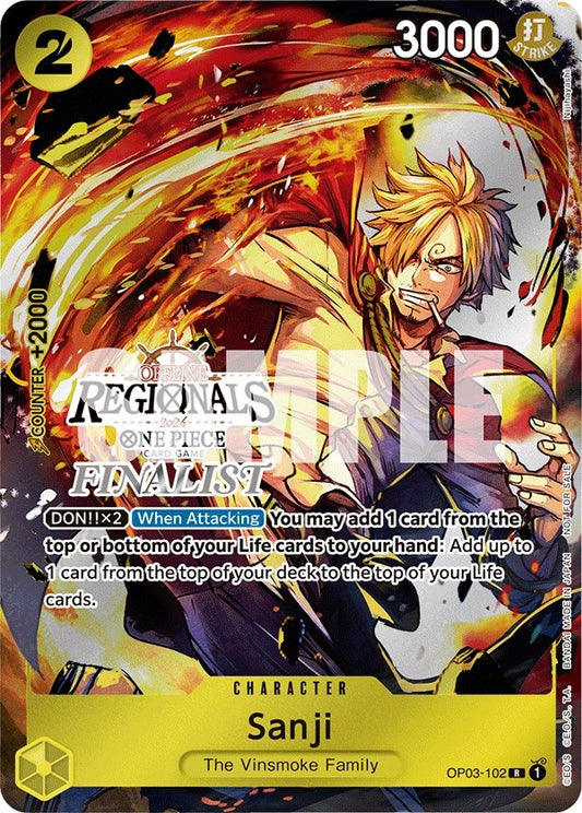 Image for Sanji (Offline Regional 2024) [Finalist] (OP03-102) (One Piece Promotion Cards) - One Piece Card Game