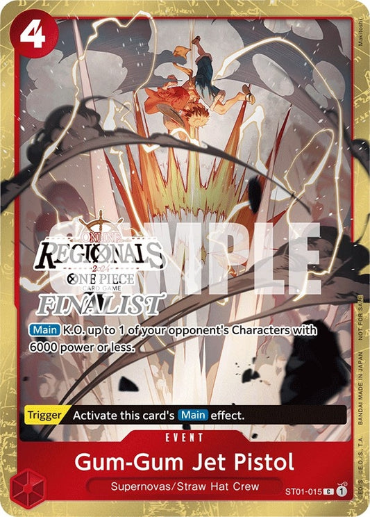 Image for Gum-Gum Jet Pistol (Online Regional 2024) [Finalist] (ST01-015) (One Piece Promotion Cards) - One Piece Card Game