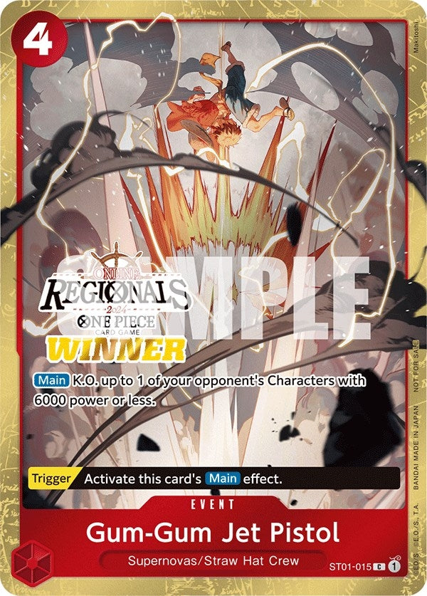 Image for Gum-Gum Jet Pistol (Online Regional 2024) [Winner] (ST01-015) (One Piece Promotion Cards) - One Piece Card Game