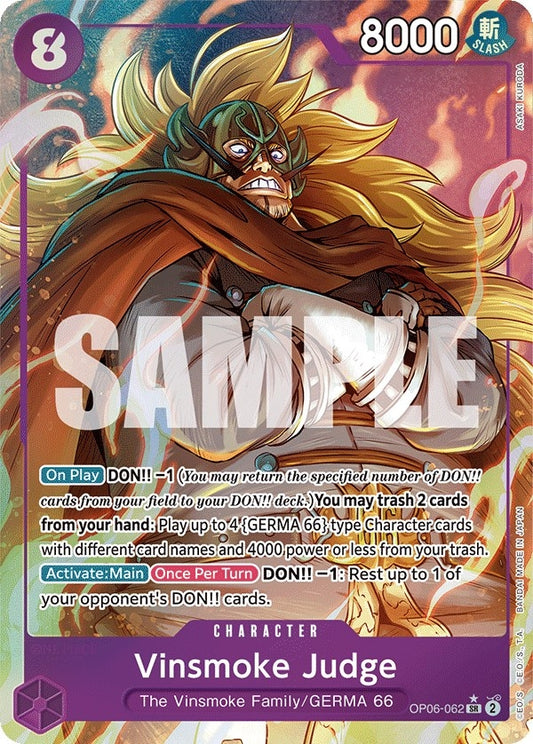 Image for Vinsmoke Judge (Alternate Art) (OP06-062) (Wings of the Captain) - One Piece Card Game