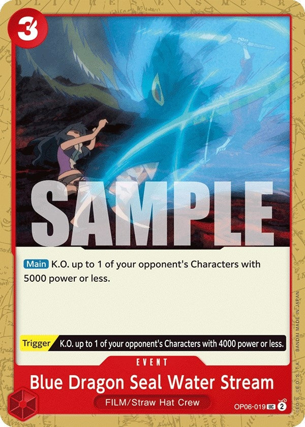 Image for Blue Dragon Seal Water Stream (OP06-019) (Wings of the Captain) - One Piece Card Game