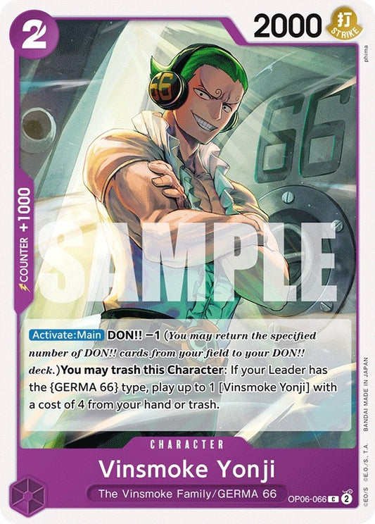 Image for Vinsmoke Yonji (066) (OP06-066) (Wings of the Captain) - One Piece Card Game