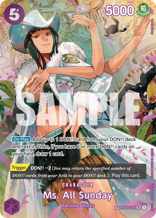 Image for Ms. All Sunday (SP) (OP04-064) (Wings of the Captain) - One Piece Card Game