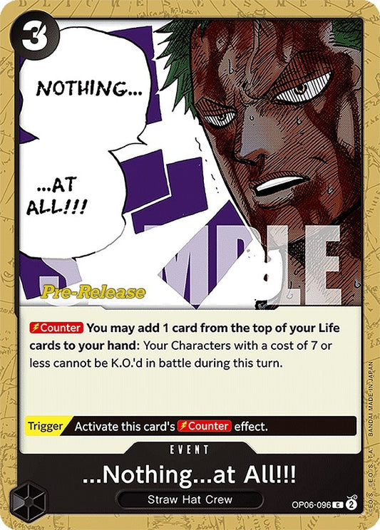 Image for ...Nothing...at All!!! (OP06-096) (Wings of the Captain Pre-Release Cards) - One Piece Card Game