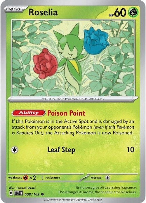 Image for Roselia (008/162) (SV05: Temporal Forces) - Pokemon