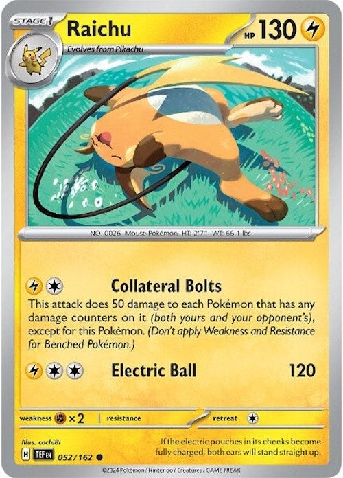 Image for Raichu (052/162) (SV05: Temporal Forces) - Pokemon