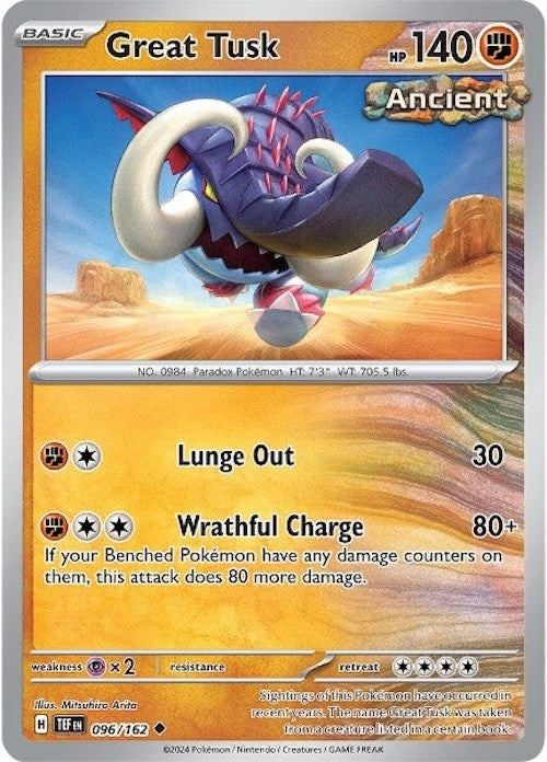 Image for Great Tusk (096/162) (SV05: Temporal Forces) - Pokemon