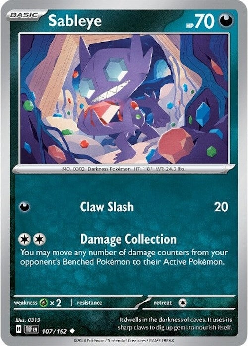Image for Sableye (107/162) (SV05: Temporal Forces) - Pokemon
