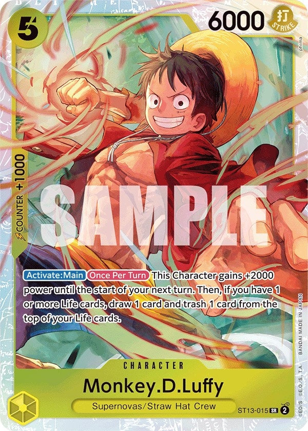Image for Monkey.D.Luffy (015) (ST13-015) (Ultra Deck: The Three Brothers) - One Piece Card Game