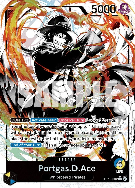 Image for Portgas.D.Ace (002) (Parallel) (ST13-002) (Ultra Deck: The Three Brothers) - One Piece Card Game