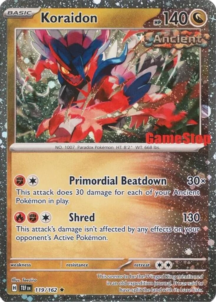 Image for Koraidon (Gamestop Promo) (119/162) (Miscellaneous Cards & Products) - Pokemon