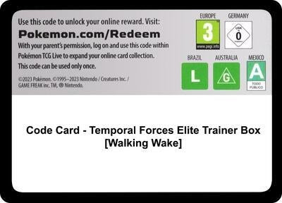 Image for Code Card - 	Temporal Forces Elite Trainer Box [Walking Wake] (SV05: Temporal Forces) - Pokemon