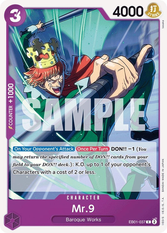 Image for Mr. 9 (EB01-037) (Extra Booster: Memorial Collection) - One Piece Card Game