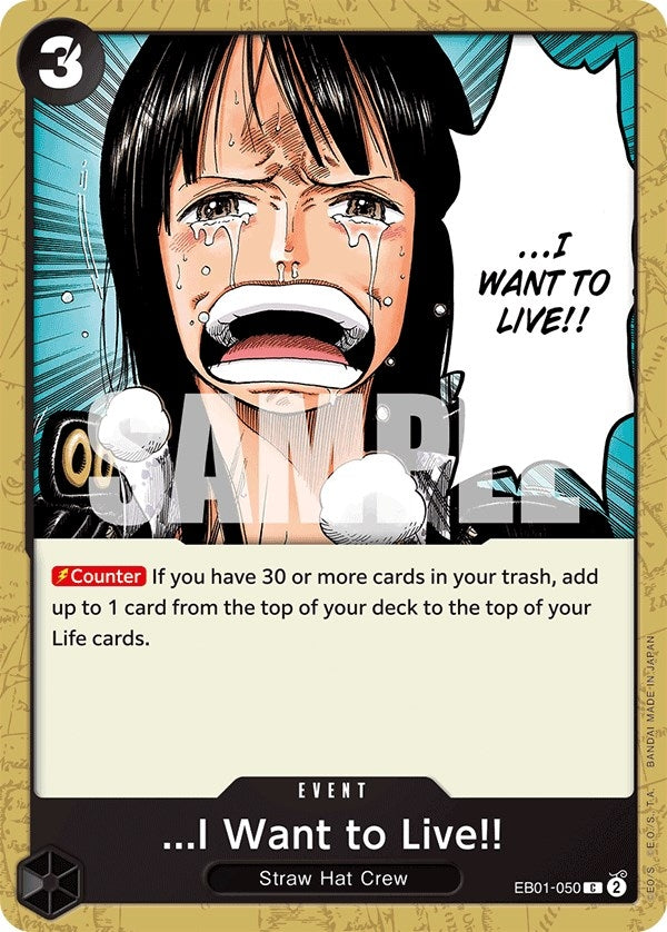 Image for ...I Want to Live!! (EB01-050) (Extra Booster: Memorial Collection) - One Piece Card Game