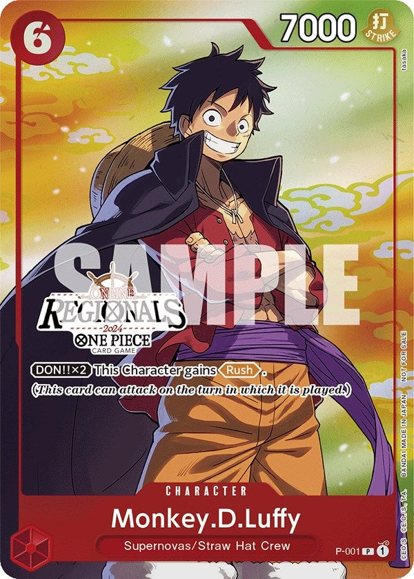 Image for Monkey.D.Luffy (001) (Online Regional 2024 Vol. 2) [Participant] (P-001) (One Piece Promotion Cards) - One Piece Card Game