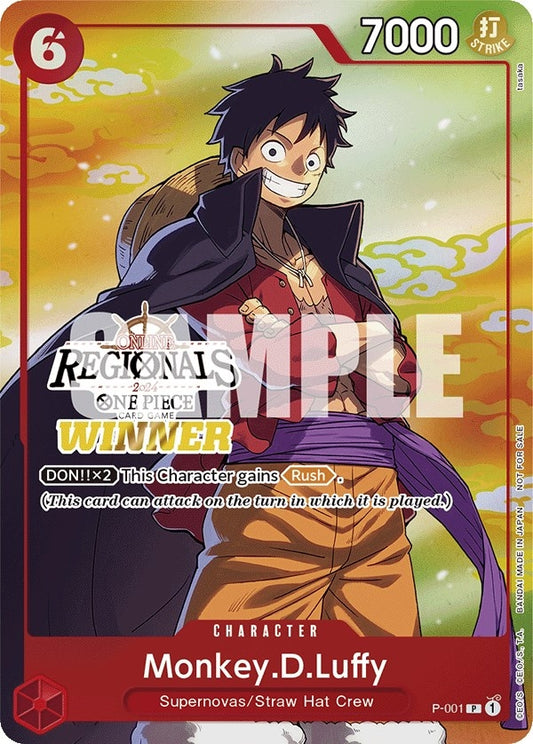 Image for Monkey.D.Luffy (001) (Online Regional 2024 Vol. 2) [Winner] (P-001) (One Piece Promotion Cards) - One Piece Card Game