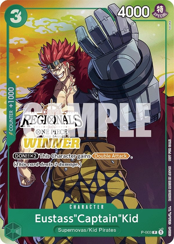 Image for Eustass"Captain"Kid (Online Regional 2024 Vol. 2) [Winner] (P-003) (One Piece Promotion Cards) - One Piece Card Game