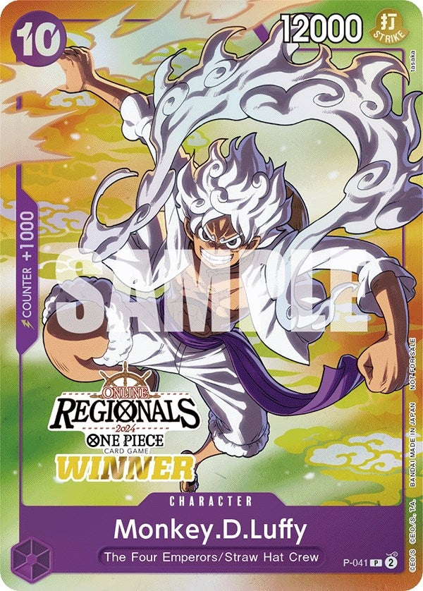 Image for Monkey.D.Luffy (041) (Online Regional 2024 Vol. 2) [Winner] (P-041) (One Piece Promotion Cards) - One Piece Card Game
