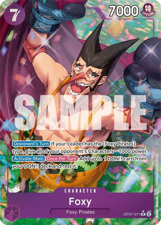 Image for Foxy (071) (Parallel) (OP07-071) (500 Years in the Future) - One Piece Card Game