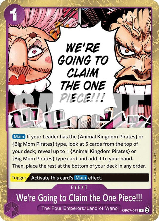 Image for We're Going to Claim the One Piece!!! (OP07-077) (500 Years in the Future) - One Piece Card Game