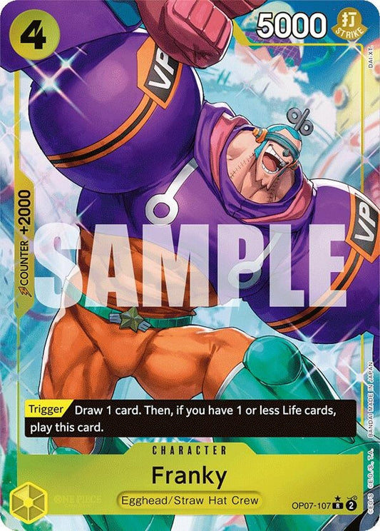Image for Franky (Parallel) (OP07-107) (500 Years in the Future) - One Piece Card Game