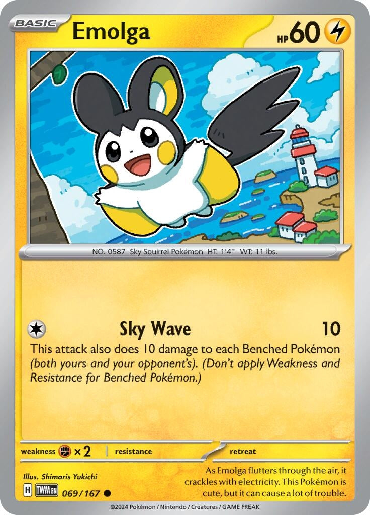 Image for Emolga (069/167) (SV06: Twilight Masquerade) - Pokemon