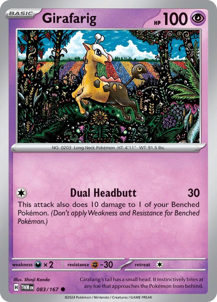 Image for Girafarig (083/167) (SV06: Twilight Masquerade) - Pokemon