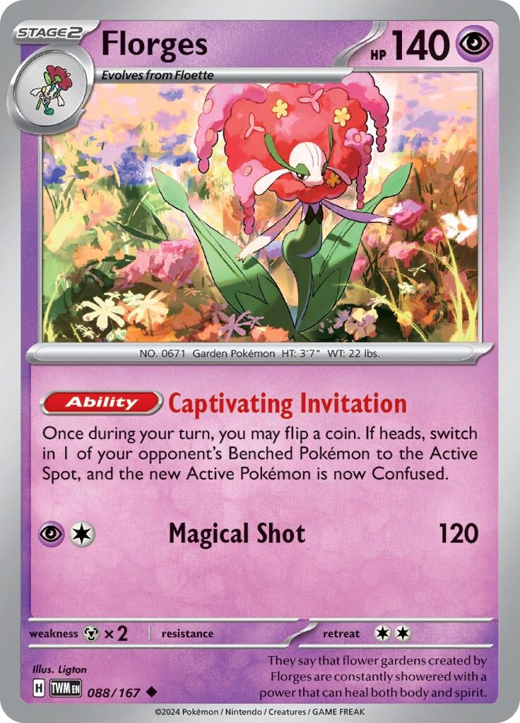 Image for Florges (088/167) (SV06: Twilight Masquerade) - Pokemon