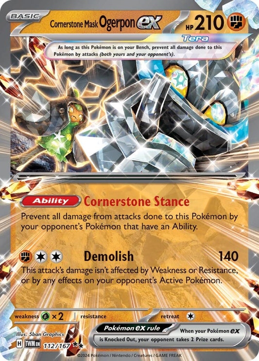 Image for Cornerstone Mask Ogerpon ex (112/167) (SV06: Twilight Masquerade) - Pokemon