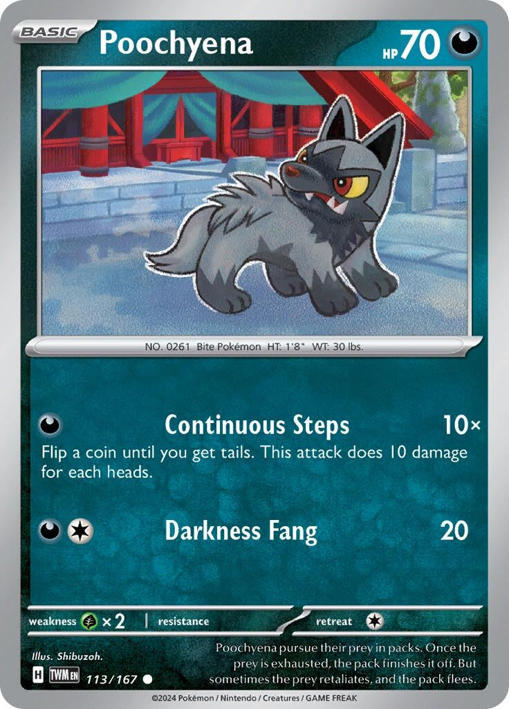Image for Poochyena (113/167) (SV06: Twilight Masquerade) - Pokemon