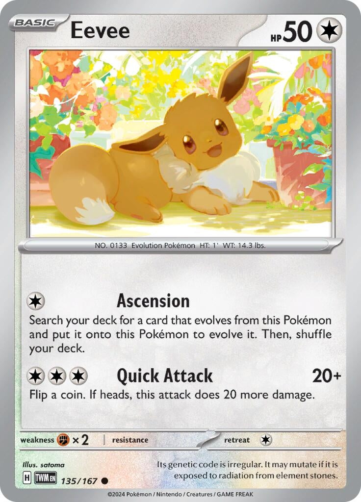 Image for Eevee (135/167) (SV06: Twilight Masquerade) - Pokemon