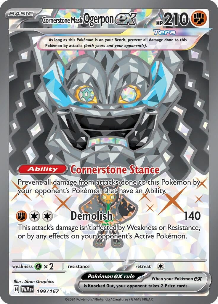 Image for Cornerstone Mask Ogerpon ex (199/167) (SV06: Twilight Masquerade) - Pokemon