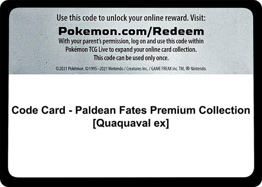 Image for Code Card - Paldean Fates Premium Collection [Quaquaval ex] (SV: Paldean Fates) - Pokemon
