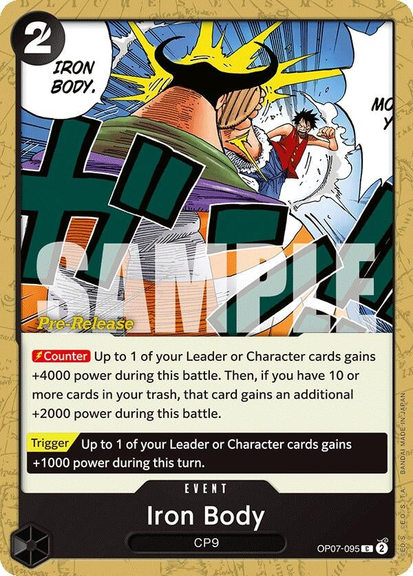 Image for Iron Body (OP07-095) (500 Years in the Future Pre-Release Cards) - One Piece Card Game