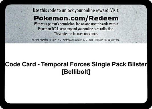 Image for Code Card - Temporal Forces Single Pack Blister [Bellibolt] (SV05: Temporal Forces) - Pokemon