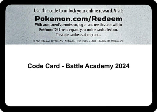 Image for Code Card - Battle Academy 2024 (Battle Academy 2024) - Pokemon